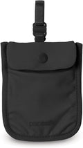 Pacsafe Coversafe S25 Hidden Undercover Travel Bra Pouch for Women (Washable) - Stash up to 6 Credit Cards plus Money and Key with Adjustable, Elastic Strap; Suitable for all Bra Sizes (Black) by Pacsafe