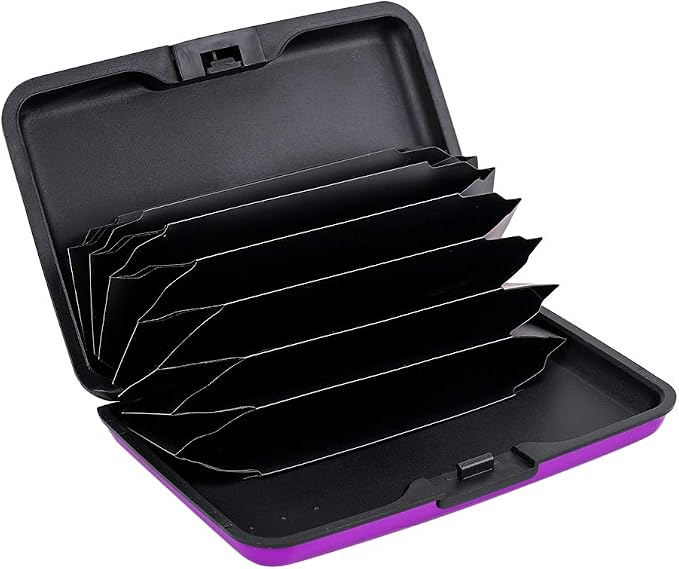 RFID Aluminum Wallet Credit Card Protector Case Holder for Men Women | Mini RFID Aluminum Wallet Credit Cards Holder Business Card Case Metal ID Case for Men Women - Image 2