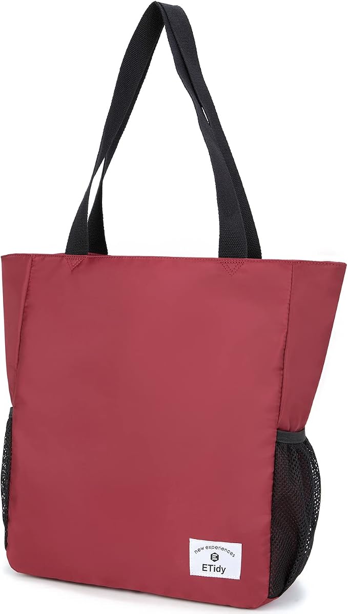 ETidy Large Capacity Foldable Tote Bag With Zipper | Water-resistant, Lightweight, Sandproof, Beach Bag, Gym Bag, Travel Shopping Bag - Image 2