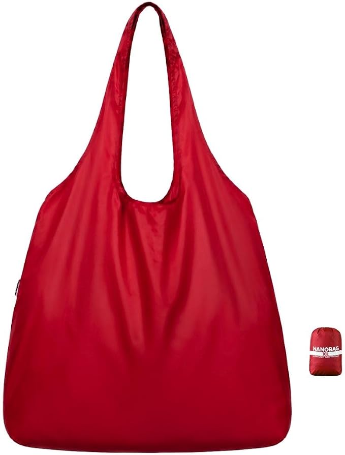 Nanobag XL 25L Tote Foldable Packable Reusable Grocery Shopping Bag | 1.05 oz Premium Portable Collapsible Extra Large Pocket-Sized for Everyday Use, Beach & Travel by Nanobag