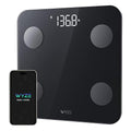 Wyze Scale S Smart Scale for Body Weight & Fat, Bluetooth, 400 lbs, Black | Tracks 12 metrics, Baby/Pet Mode, Sync with Fitness Apps, Heart Rate Tracking, Smart User Recognition, Unlimited Sharing by WyzeLifestyle