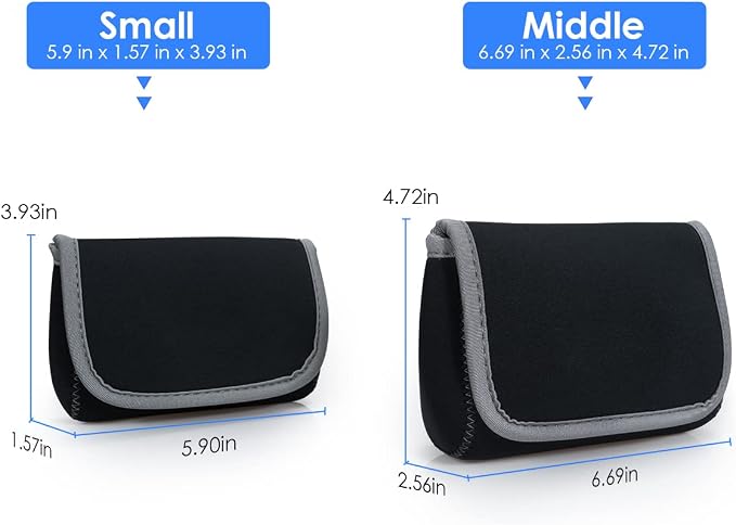 LENTION Storage Small Pouch Bag Cases for Accessories Laptop MacBook Power Adapter, Wireless Mouse, iPhone Charger, Cellphone, Power Bank, Cord Travel Cable Electronic Organizer - Dark Gray | Compact Tech Storage Fits Laptop Adapter, Mice, Charger, Pow... - Image 5