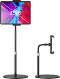 LISEN for iPad Stand for Desk Portable Monitor Adjustable Tablet Stand, Thick Case Friendly iPad Pro Holder Fits(4.7"-15.6") 12.9/10.9/10.2 Air Mini 4 3 2 Fire Tab Nexus Kindle, Black by Lisen
