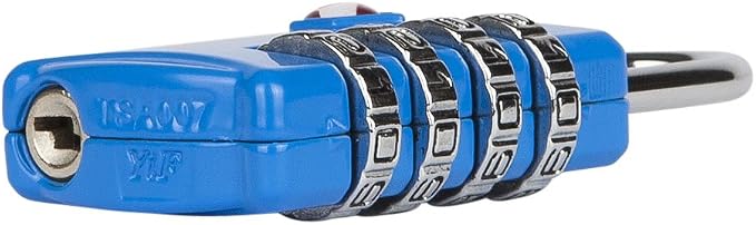 Luggage Locks TSA Approved, 4-Digit Travel Combination Locks | TSA Accepted, Easy to Use, Compact, Lightweight, Durable, Zinc Alloy Body, for Suitcases, Backpacks, Zippers, 3-Pack, Blue - Image 4