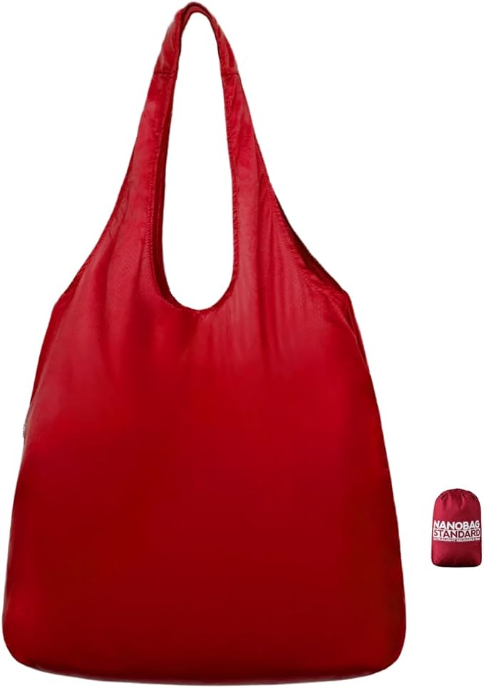 Nanobag Standard 19L Tote Foldable Packable Reusable Grocery Shopping Bag | 0.9 oz Premium Portable Collapsible Ultralight Pocket-Sized for Everyday Use & Travel by Nanobag