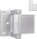 1 Pack Door Lock Reinforcer Privacy Door Latch for，Hotel Security Door Lock ，Privacy Door Latch for in-Swinging Doors Extra High Home Door Security Lock Silver by Wannianmu