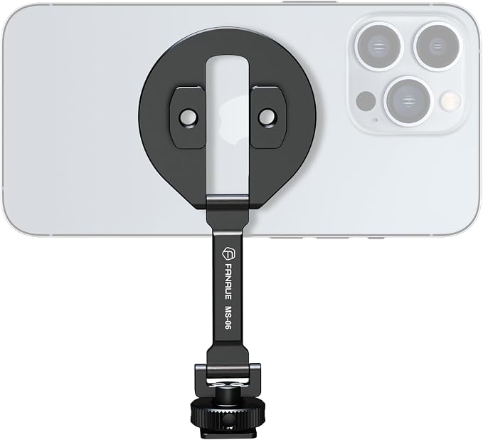 FANAUE Magnetic Phone Tripod Mount with Cold Shoe Mount, Adjustable Rotatable Phone Holder Adapter for iPhone 17/16/15/14/13 Serie, Camera Monitoring, Tripods by Fanaue