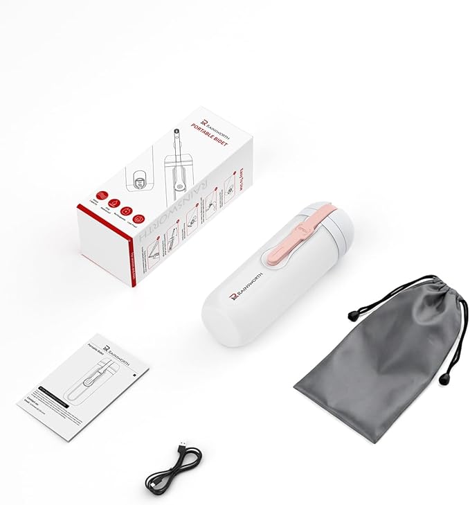 Rainsworth Portable Electric Bidet, 350ml, for Travel & Personal Care | Large Capacity, Rechargeable 1600mAh, USB-C Port, Adjustable Nozzle, Dual Flow Modes, IPX6 Waterproof,Leak-Proof Design - Image 7