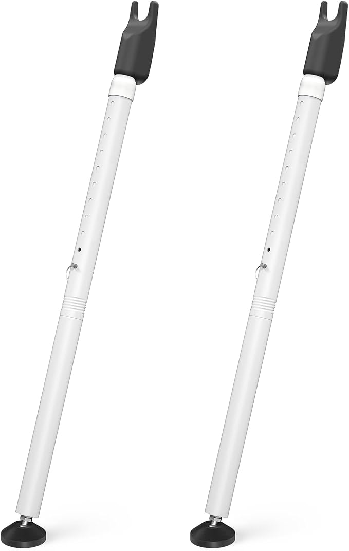 Sliding Glass Door Security Bar, Patio Door Barricade Security Bar, Apartment BarSliding Door Security Bar, Door Jammer, White, 2 Pack by Unknown