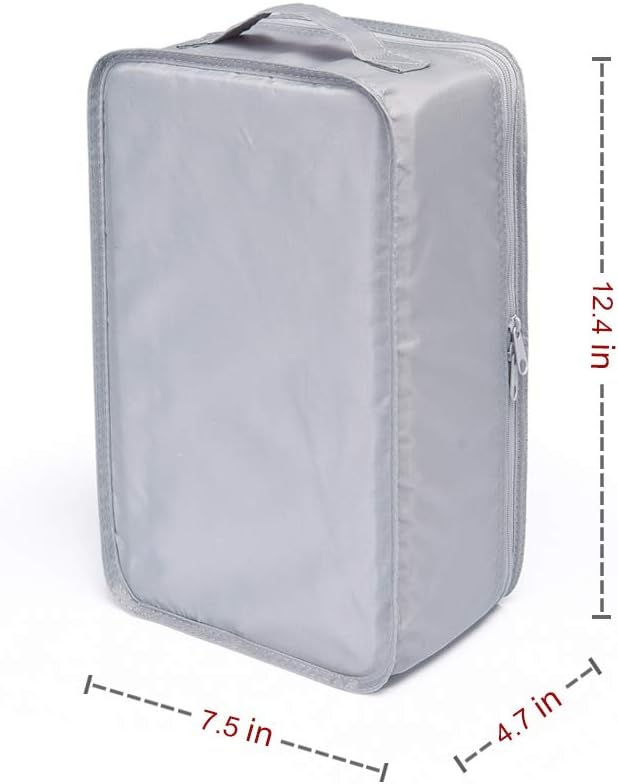 JJ POWER Travel Shoe Bags, Foldable Waterproof Shoe Puches Organizer-Double Layer (2 Grey Shoe Bags) - Image 2