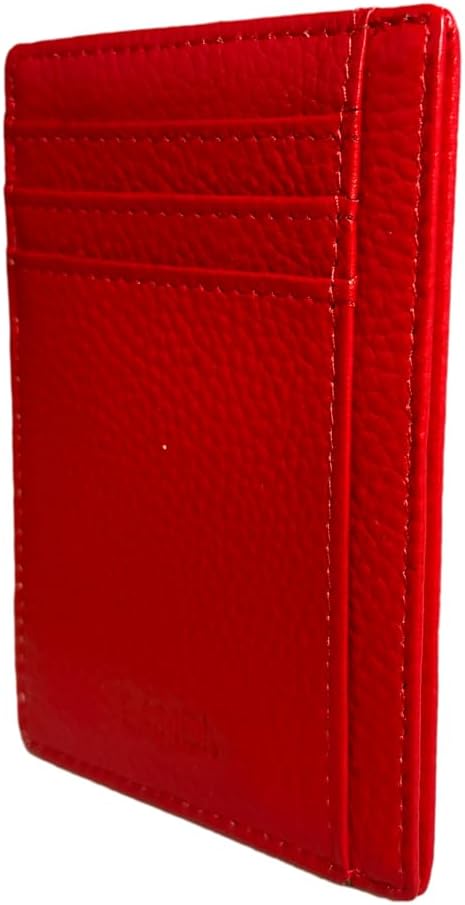 BANDI Slim Wallet, Minimalist Front Pocket RFID Blocking Wallet Credit Card Holder for Men & Women - Cherry by BANDI
