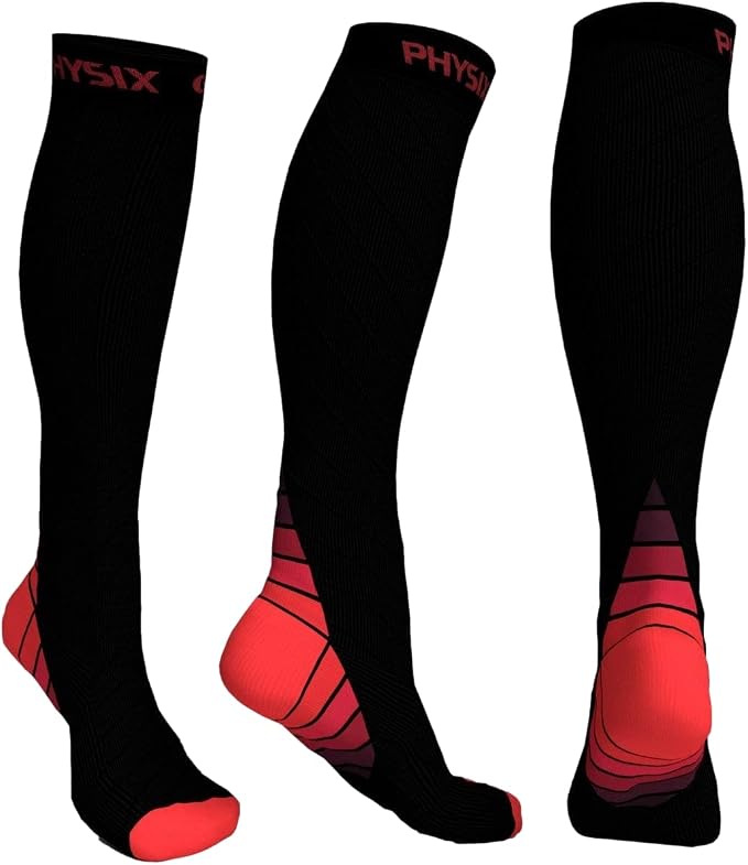 Physix Gear Compression Socks 20-30 mmHg - Men & Women - Running, Nurses, Shin Splints, Flight, Travel by PhysixGearSport