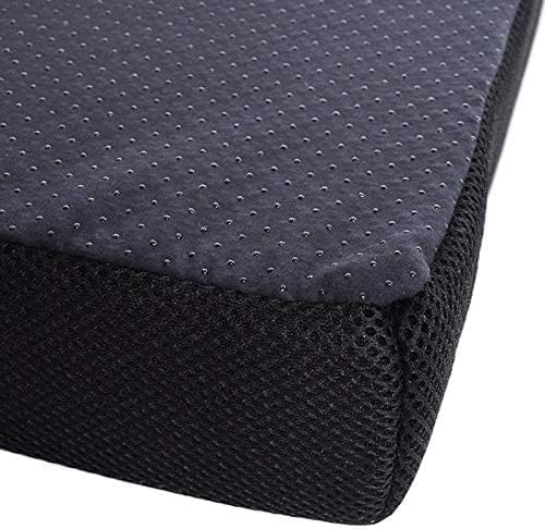 Portable Seat Cushion for Office Soft Memory Foam Seat Cushion Non Slip Bottom with Carry Handle,Washable Cover，Comfortable Coccyx Cushion for Home Office Chair Pad，Car Seat, Wheelchair (Black) - Image 8