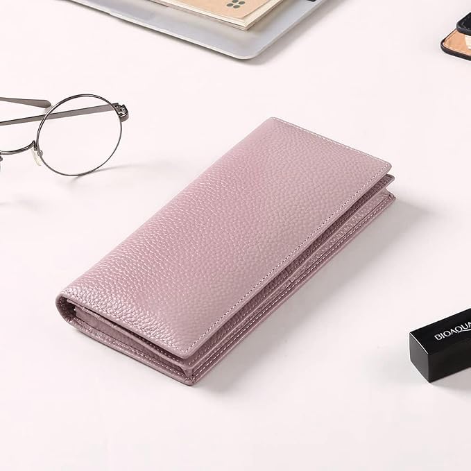 GOIACII Wallets for Women RFID Blocking Ultra Slim Leather Credit Card Holder Clutch - Image 4