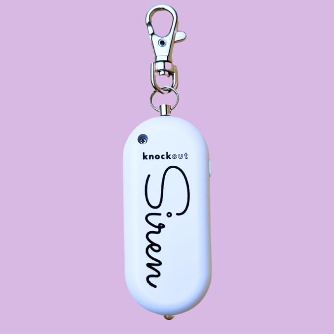 Knockout Siren - Marble - Personal Security Alarm Keychain - Rechargeable - Easy to Use - Super Loud - 130 DB - LED Flashlight - Emergency Safety Alarm for Women, Men, Children, Elderly - TSA Approved - Image 9