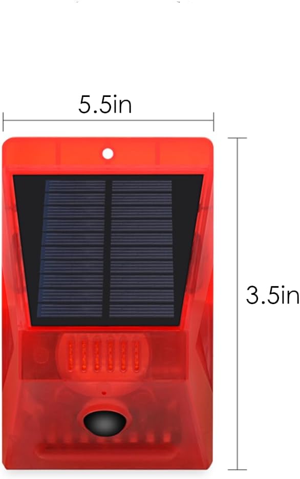 HULPPRE Solar Outdoor Motion Sensor Alarm,130db Loud Siren Lamp Noise Maker | 4 Working Modes Strobe Light with Remote,Say Goodbye to The Unwanted Explorers - Image 7