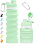 Nefeeko Collapsible Water Bottle, 26oz Silicone Foldable Water Bottles | Leakproof BPA Free Travel Water Bottles with Carabiner,Portable Sport Water Bottles for Camping,Hiking Outdoor Indoor Sport by Nefeeko