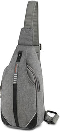 WATERFLY Small Crossbody Sling Backpack Anti Theft Backpack for Traveling Chest Bags for Men&Women Multipurpose Casual Daypack Hiking Shoulder Bag (Gray) by Waterfly