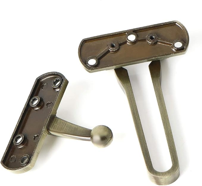 Alise Swing Bar Door Lock,Door Lock for Front Door and Inside Doors,Bronze | Security Door Guard Latch for Kids Safety Home Security,Hotel Latch Lock Front Door Child Lock - Image 8