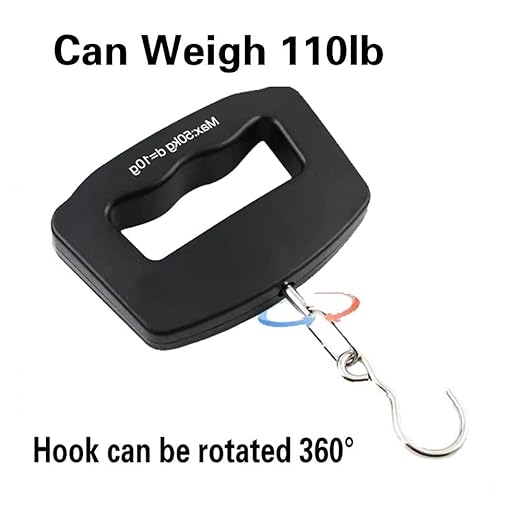 Luggage Scale, Large Handle, Electronic Luggage Scale, High Precision Carrying, 110lbs/50kg, Hook Rotates 360°, Travel Airport Checked Luggage Baggage, Avoid Extra Charges for Your Over Weight - Image 2