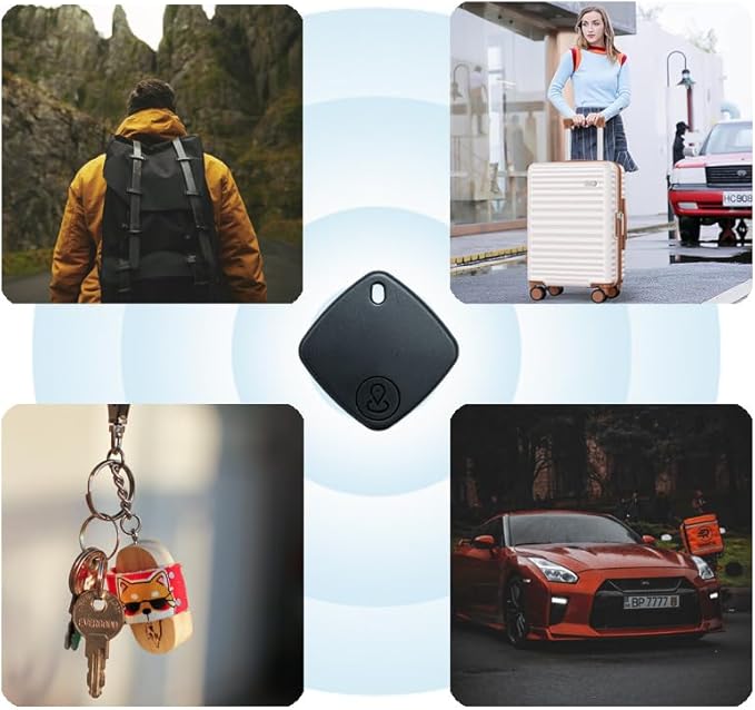 2 Pack Bluetooth Tracker Works with Apple Find My, Key Finder Locator with Sound, Anti-Lost Device for Wallet Keys iPhone, GPS Tracking Device for Kids Pets Luggage - Image 4
