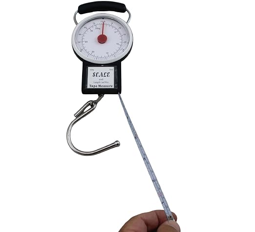 Manual Luggage Baggage Scale with Tape Measure with Dial Analog Display Travel Size Portable Take Along - Image 4