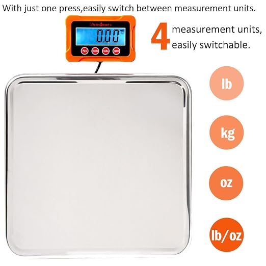 Vivicreate Digital Postal Scale for Packages, Shipping Scale for Small Business, Package Scale with Tare & Hold, Large Platform Mail Scale for USPS, Amazon Sellers, [440 lb] - Image 5