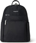 Baggallini Securtex® Anti-theft Vacation Travel Backpack 10x13 Slash-Resistant Nylon Daypack w/RFID, Black by baggallini