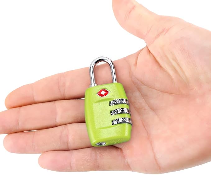 TSA Luggage Locks (4Pack) - 3 Digit Combination Padlocks - Approved Travel Lock for Suitcases & Baggage (Green1) - Image 5