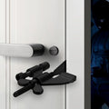 Black Adjustable Heavy Duty Portable Door Lock,No Drill | Enhanced Safety Door Lock,for Home,Travel,Hotels,Apartments Prevents Unauthorized Entry,Silicone Protector Caps Included by INIRET