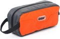 GOX Travel Small Toiletry Bag for Men Nylon Dopp Kit Medicine Bag Travel Organizer Pouch Shave Kits for Teens Toiletry Essentials Bathroom Compact (Orange, 9.8 * 4.3 * 3.3 Inches) by GOX