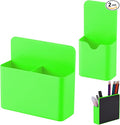 KITANIS Magnetic Pen Holder,2 Pack Magnetic Dry Erase Marker Holder with Generous Compartments,Strong Magnet Storage Marker Pen Pencil Organizer for Refrigerator,Whiteboard,Locker Accessories by KITANIS