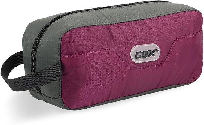GOX Travel Small Toiletry Bag for Men Nylon Dopp Kit Medicine Bag Travel Organizer Pouch Shave Kits for Teens Toiletry Essentials Bathroom Compact Purple 9.8 * 4.3 * 3.3 Inches by GOX
