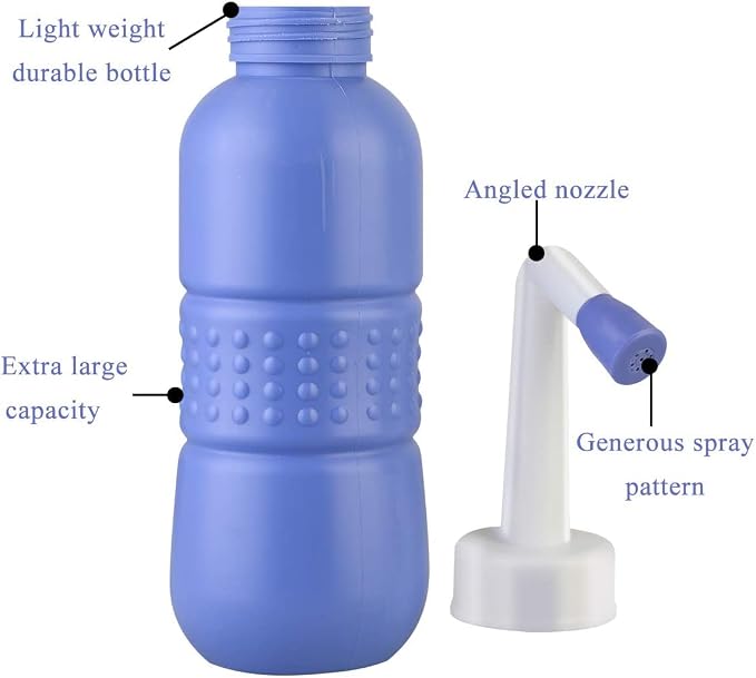Portable Bidet Bottle for Travel Personal Hygiene Care Manual Bidet (11in) - Image 3