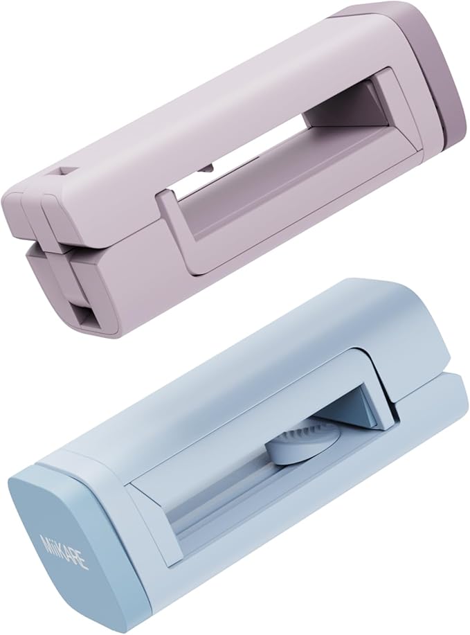 MiiKARE 2PCS Airplane Phone Holder, Plane Travel Essentials, Purple & Blue | Universal Hands-free Phone Holer with 360° Rotation for Flying, Accessory Travel Must Haves Phone Stand for Desk, Tray Table by MiiKARE
