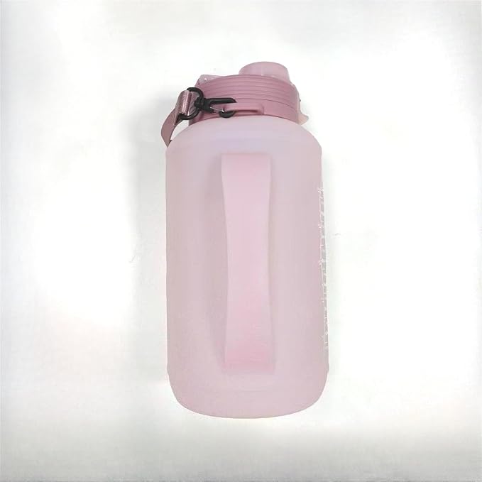64oz Collapsible Silicone Water Bottle with Straw, BPA-Free,Foldable Water Jug with Handle for Gym, Hiking, Camping,Fishing (Pink) - Image 3