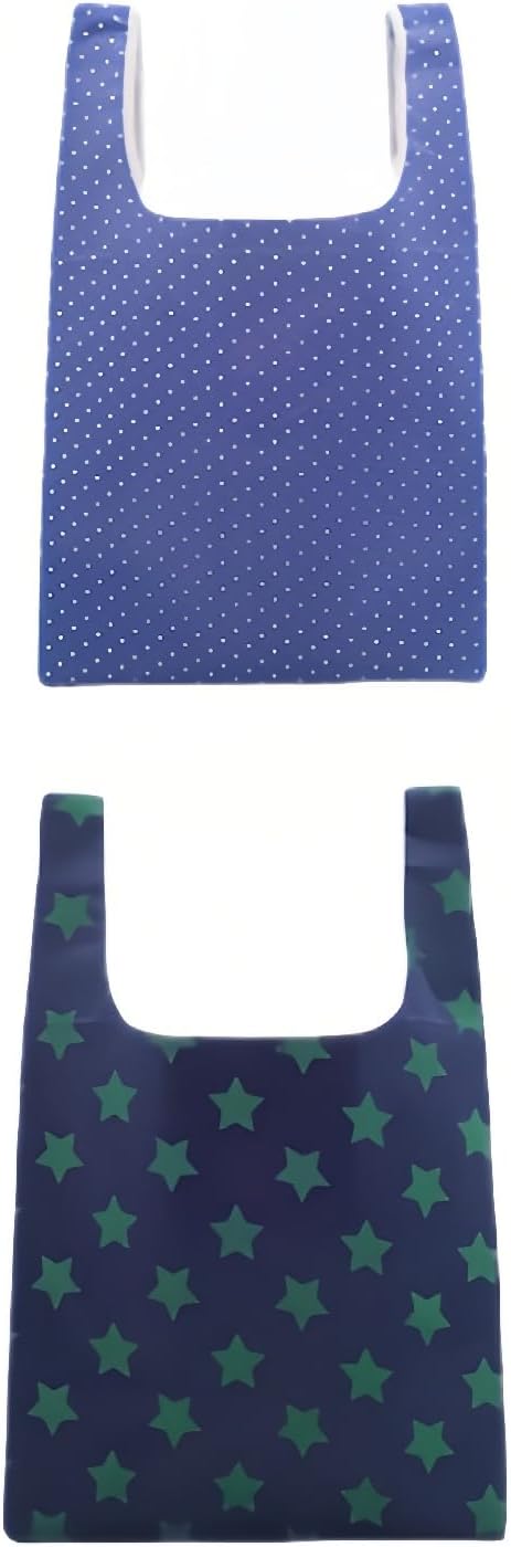 2 Pack Reusable Foldable Grocery Bags - Waterproof 20x14 Inch Tote with Pockets by FANBODTA