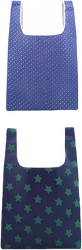 2 Pack Reusable Foldable Grocery Bags - Waterproof 20x14 Inch Tote with Pockets by FANBODTA