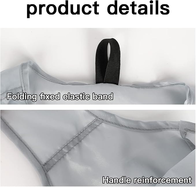 Aricsen 15x4.5x15 Inch Grey Reusable Shopping Bags with Handles, 20 Pack | Polyster Fabric Cloth Grocery Bags, Foldable Pocket Tote, Xlarge, Durable, Machine Washable, for grocery, storage, gifts - Image 6