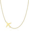 Kyerlyn Necklace for Women, Dainty Airplane/Swallow/Lightning Necklace Sideways Necklace Pendant Trendy Adjustable Chain Simple Choker Everyday Gifts by Kyerlyn