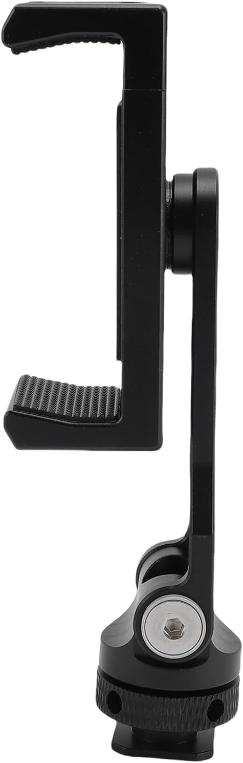 Asixxsix Phone Tripod Mount, 360 Rotation Hot Shoe Phone Mount with 2 Cold Shoe, 1/4In Screw Interface Smartphone Adapter Aluminum Alloy for Vlogging Rig, Photography - Image 9