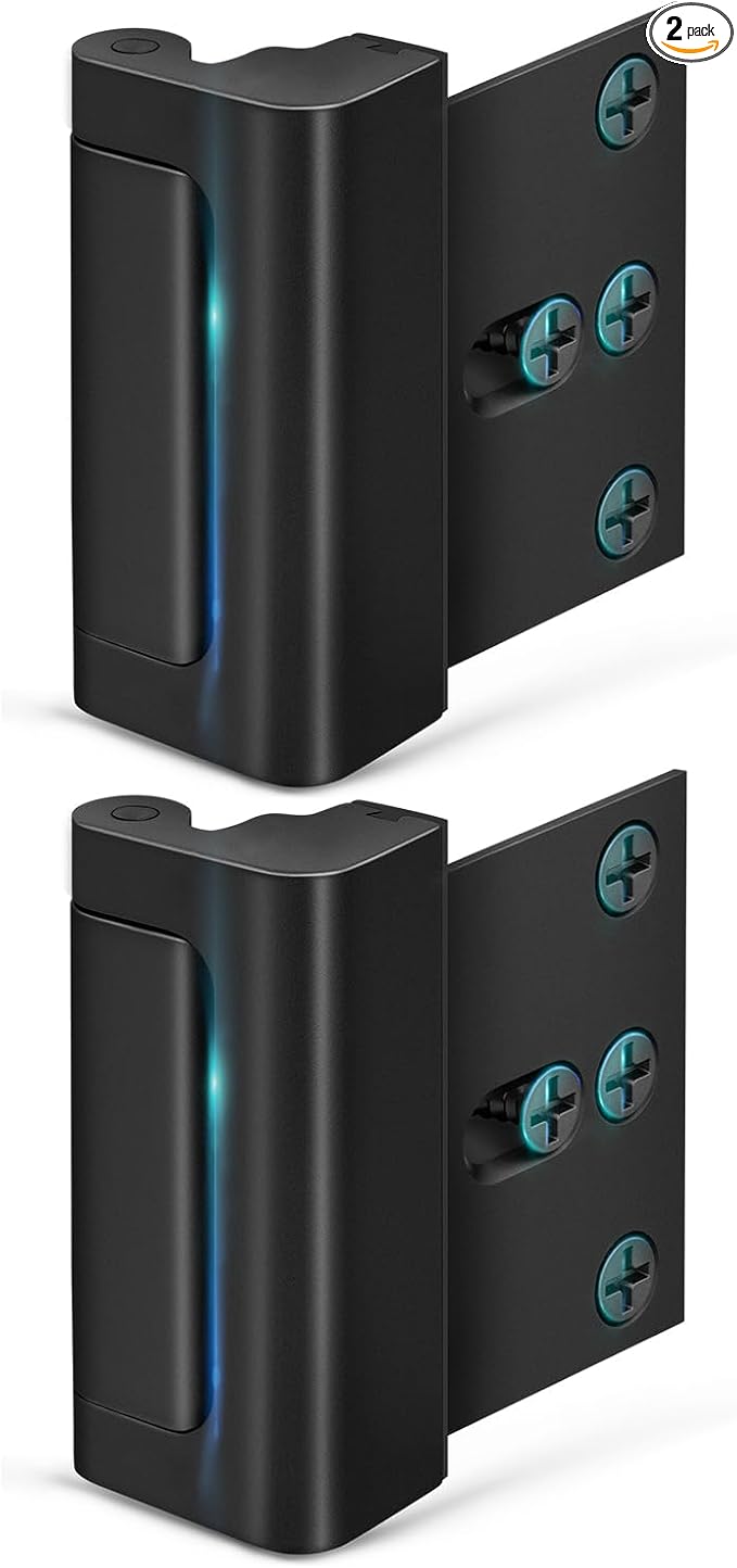 Door Reinforcement Lock Home Security Door Lock Child Proof Latch Safety | Withstands 800 lbs of Force Front Door Security Device Top Lock for Kids Child Proof Toddler Proof 3 Inch Stop Prevent Entry by EverPlus