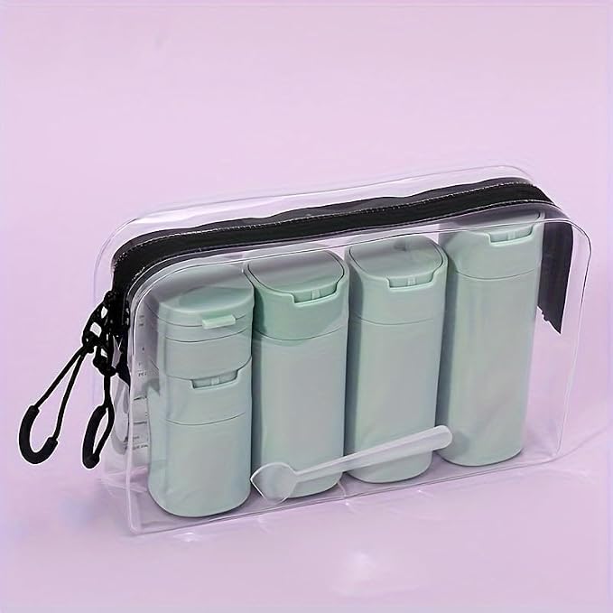5pcs Travel Cream Dispenser Bottles Set Travel Bottles Toiletry Containers Set, TSA Approved, Travel Essentials - Image 4