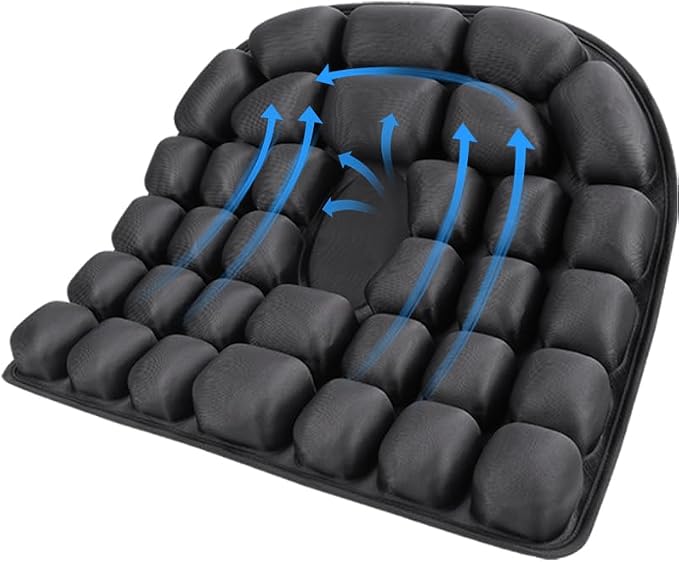 Sondour Travel Seat Cushion, Inflatable Airplane Cushion for Long Flights | U-shaped Portable Airline Cushion with Air Pump for Office & Airplane,Wheelchair,Car Stadium,Pressure Relief by Starlo