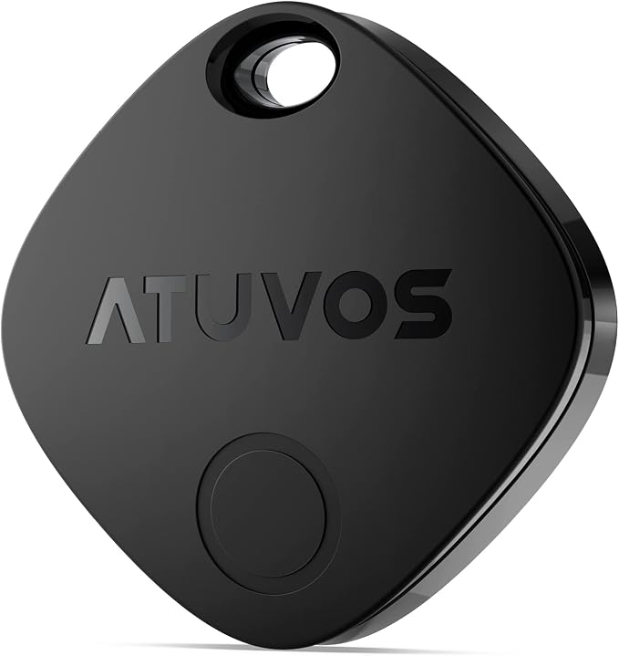 ATUVOS Air Tracker Tag-1 Pack, Bluetooth Luggage Tracker Works with Apple Find My APP (iOS Only, Not for Android), Keys Finder and Item Locator for Luggage, Backpack, Suitcases, Replaceable Battery by ATUVOS