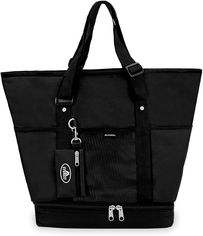 Everest Luggage Deluxe Shopping Tote, Black, Black, One Size - Image 2