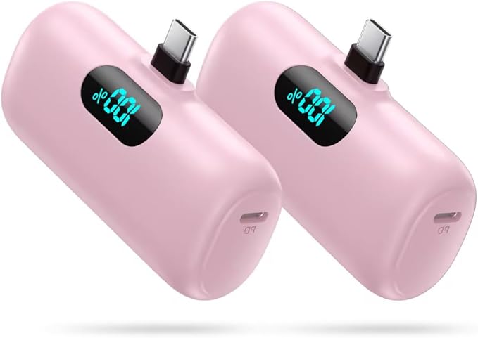 [2 Pack]Portable Charger Power Bank for iPhone 17/16/15,Mini USB C Portable Power Bank 5000mAh Fast Charging Battery Pack Travel Essentials for iPhone 15/16/17 Plus/17 Pro/17 Pro Max,Samsung Android by Swyop