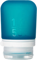 humangear GoToob+ (Small) | Refillable Silicone Travel Bottle | Locking Lid | Food-Safe Material | Teal, Small (1.7 fl.oz; 53ml) | Refillable & Leak-Proof Silicone Travel Size Bottles with Locking Cap for Toiletries, Camping & TSA Carry-On by humangear