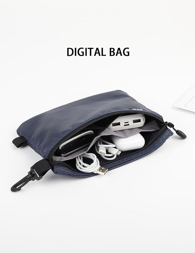GOX Small Toiletry Bag for Men Bulk Cosmetic Bag Dopp Kit Carry On Zipper Pouch Organization Nylon Small Packing Sack Waterproof (Navy) - Image 5
