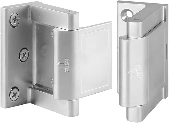 Home Security Door Lock,2 Pack Child Proof Door Reinforcement Lock with Upgraded Stainless Steel Screws for Inward Swinging Door,Privacy Door Latch Defend Home and Hotels by BAOWEIJD